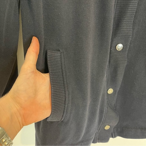 Ralph Lauren Men's Sweater Mock Neck Snap Button Navy Blue 100% Cotton Sz L - Picture 2 of 7